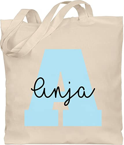 Geschenk mit Namen personalisiert by Shirtracer - Baumwolltasche - Initialen - Geschenkideen personalisiert mit Namen Geschenke Weihnachten Anfangsbuchstaben