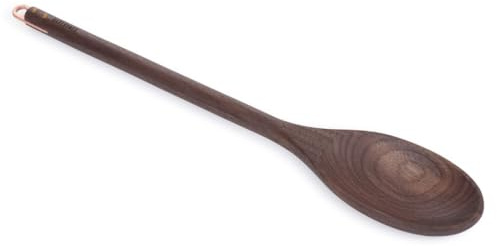Barebones Wooden Spoon - Holzlöffel – großer Holzlöffel aus robustem schwarzem Walnuss – Kochutensilien aus Holz und Zubehör für Zuhause