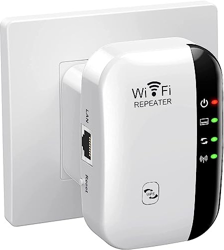 toovaloo 2023 Newest WiFi Extender, WiFi Booster, WiFi Repeater, Covers Up to 3600 Sq.ft and 45 Devices, Internet Booster - with Ethernet Port, Quick Setup, Home Wireless Signal Booster, white
