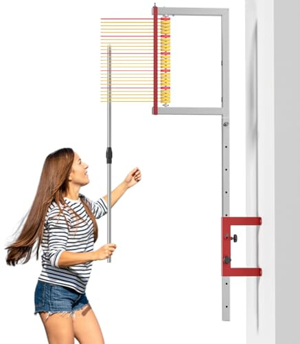 LQDMAER An der Wand montierter Vertikalsprungtester, 0,7–1,2 m höhenverstellbarer Vertikalsprungtest, Basketball-Vertikalsprungtrainer für den Außenbereich
