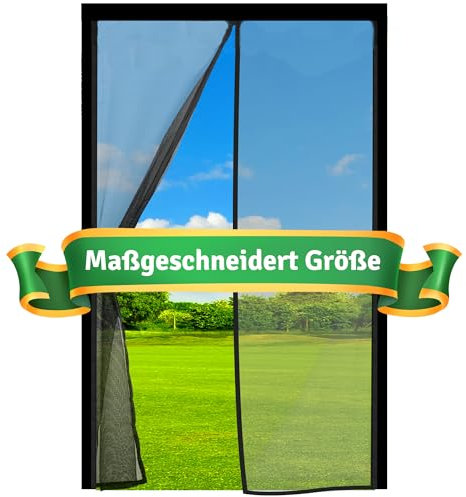 Maßgeschneiderte Farbe der Größe Magnet Fliegengitter Balkontür - Kratzfest Insektenschutz Tür - Magnetvorhang Fliegenschutz Terassentür - Mückenschutz Türvorhang Kellertür - Fliegenvorhang