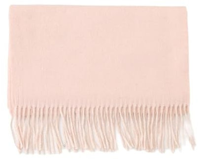 REPALY Schal Damen 1 Stück Herbst Winter Wollschal Damen Verdickt Warmer Einfarbiger Kaschmirschal Mit Fransen Rosa