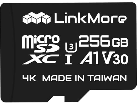 LinkMore 256 GB XV13 (Agon) Micro SDXC-Karte, A1, UHS-I, U3, V30, Klasse 10 kompatibel, Lesegeschwindigkeit bis zu 100 MB/s, Schreibgeschwindigkeit bis zu 75 MB/s, SD-Adapter im Lieferumfang enthalten