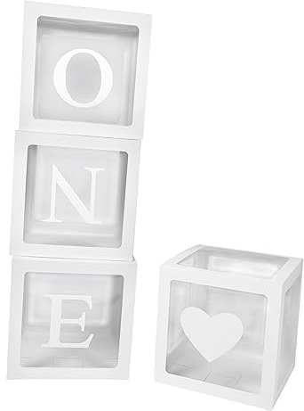 ifundom 4stücke Transparente Ballonboxen Für Babyparty-dekorationen One Geburtstagsfeier Deko Stilvolle Und Praktische Boxen Für Einzigartige Feiern Und Unvergessliche Momente