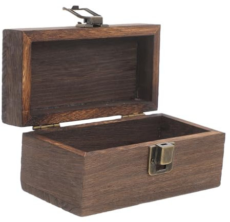 VINTORKY Holz Schmuckkästchen Aufbewahrungsbox Schmuck Organizer Etui Tragbar Schmuckschatulle Für Damen Mädchen Schlafzimmer Retro Vintage