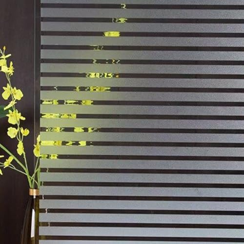 Milchglasfolie Fenster 40 x 100 cm Uv-Schutz Folie Sichtschutz Hitze Fenster Selbstklebend Milchglasfolie Fenster Milchglasfolie für Büro Und Haus, Streifen