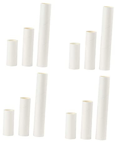 CORHAD 24stücke Pappröhren Aus Kraftpapier Weiß Für Versand Und Lagerung Von Kunstgemälden Dokumenten Und Zeichnungen Praktisch Und Langlebig