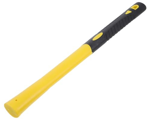 Angoily Yellow Ppr Hammer Handle Replacement with Shockproof Design and Minimizing Fatigue Feature, Sturdy Long Axe Handle for Gardening, DIY, and Home Improvement Tasks