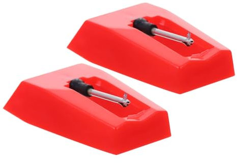 Sosoport 2stücke Ersatznadel Für Plattenspieler Stylus-kartusche Für Vinyl-schallplatten Phonographen-stylus-nadeln Passend Für Vintage-plattenspieler Farbe Rot