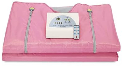Couverture de sauna, Couverture éctrique de Sauna infrarouge, couverture chauffante for perte poids et détox, amincissante thermique for femmes, Spa à domici, 180x80cm(Pink)