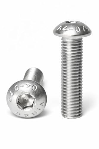 M8x30 Inox A4 Tornillos de Acero Inoxidable ISO 7380-1 (AISI 316) Marino – Cabeza Botón Allen – Resistentes a la Corrosión para Barcos y Exterior (10, M8x30 mm)