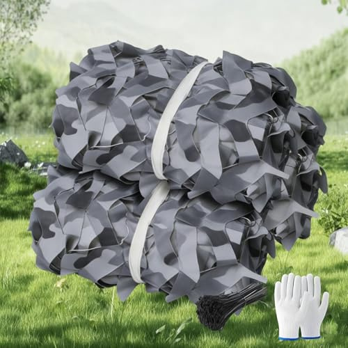 Genérico Malla De Camuflaje Sombra, Ligera Militar Red De Camuflaje, 150D Camouflaje Net Toldos para Persianas De Caza Militar Decorar, Toldo Camuflaje Exterior(W7.5xH10m)