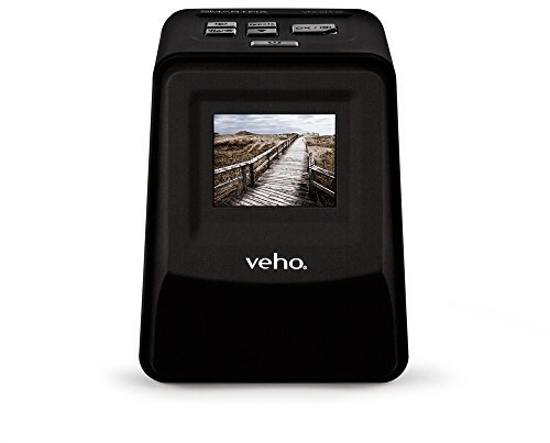 Veho Smartfix Portable Stand Alone 14 Megapixel Negative Film & Slide Scanner with 2.4” Digital Screen and 135 Slider Tray for 135/110/126 Negatives Compatible with Mac/PC – Black (VFS-014-SF)
