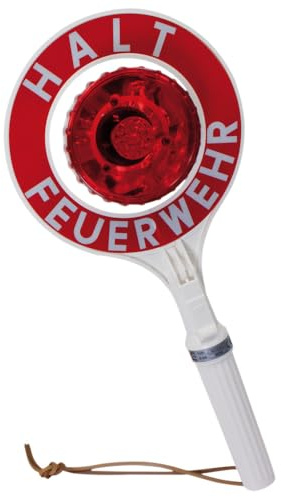 Dönges Anhaltestab lang, beidseitig beleuchtet, Halt Feuerwehr/Straße frei, LED (Anhaltestäbe Winkerkelle Anhaltekelle Polizeikelle Einwinkleuchte)
