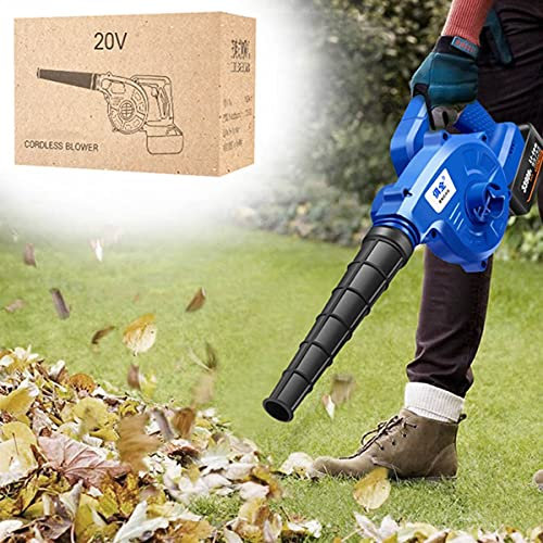 Soffiatore, Aspiratore, Soffiatore di Foglie Senza Fili, ioni di Litio, Volume d'Aria 2,6 m², velocità a Vuoto: 0-19.000 Giri/min, con Batteria e Caricatore (Size : Leaf Blower+2 Batteries)