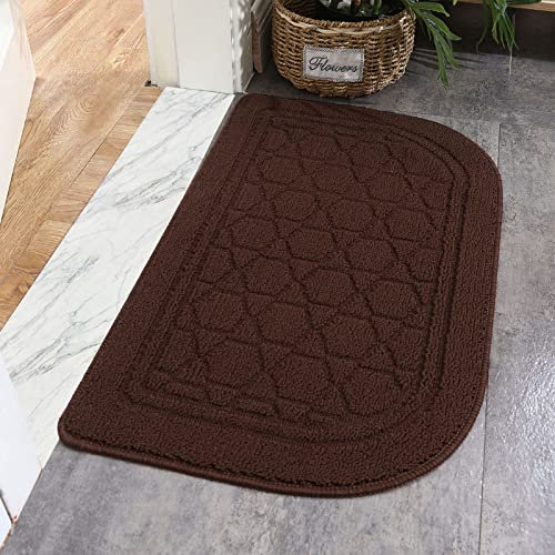 Badezimmerteppich Vintage Dunkelbraun Badematte Flauschig Mikrofaser Badvorleger Rutschfest Duschvorleger Schnelltrocknend Badteppich Waschbar Badmatte Verdicken Badematten & Badteppiche 40x60cm