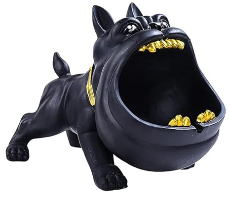 XiaoXIN Hogar Creativo Sala de Estar cenicero de Perro de Boca Grande Tendencia de Personalidad cenicero Grande Lindo a Prueba de Viento y Cenizas Volantes