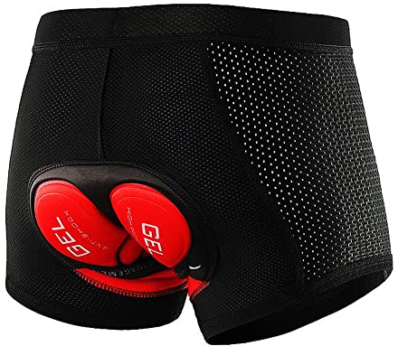 NuCamper Caleçon de Cyclisme pour Homme Cuissard de Cyclisme rembourré avec élastique 5D Gel Coussinet de siège résistant aux Chocs Séchage Rapide