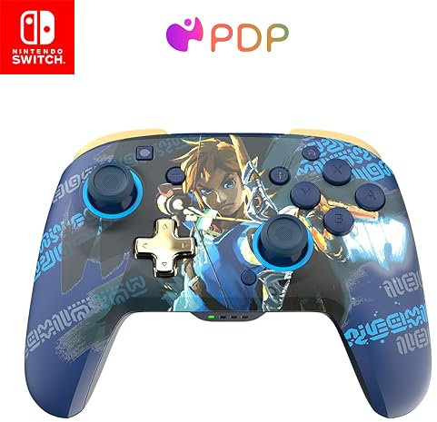 PDP Manette sans Fil Zelda Link Lumineuse pour Nintendo Switch