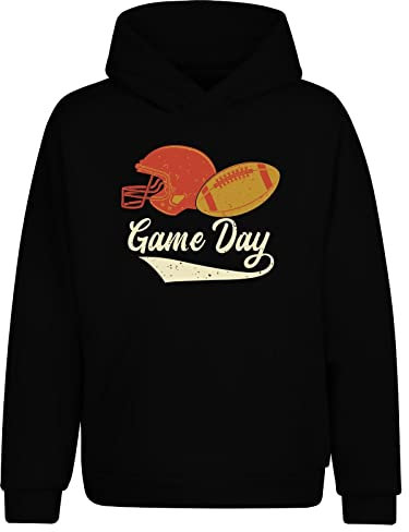 tshirtladen Zeigen Sie Ihre Leidenschaft für American Football Hoodie Game Day, Farbe: Black, Größe: XXXX-Large