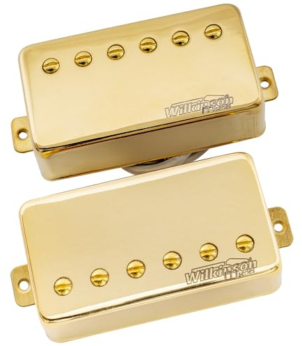 Wilkinson M Series WOCHB Klassische Keramik Humbucker Tonabnehmer Set Gold | für LP Style E-Gitarre