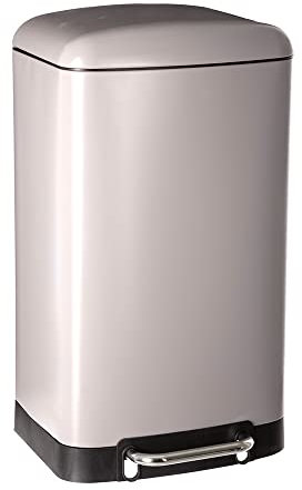 Eazy Living - Pattumiera a pedale, 30 l, colore: tortora