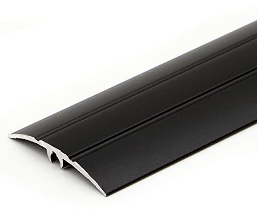 Doorway Uneven Floor Transition Strip, T Molding Transition Strip, Black Gold Grey Red White, 36 Laminate Flooring Doorway Vinyl Wood Floor Reducer Flute Aluminum Alloy, Arched Thresholds Ramp (Colo