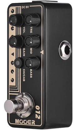 SHUAIGUO-1 MICRO PREAMP Series 012 US GOLD 100 British Style Digital Preamp Preamplifier Guitar Effect Pedal Dual Channels 3-Band EQ with True Bypass