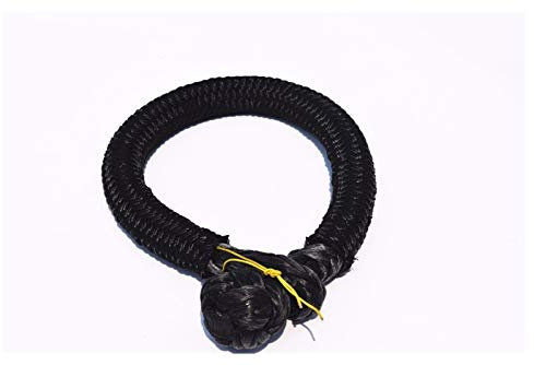 Windenseil, Schwarz 9mm * 120mm Weiche Schäkel, Windensicherung, synthetische Seilfessel for Offroad Autoteile, ATV Winchkabel für ATV UTV SUV