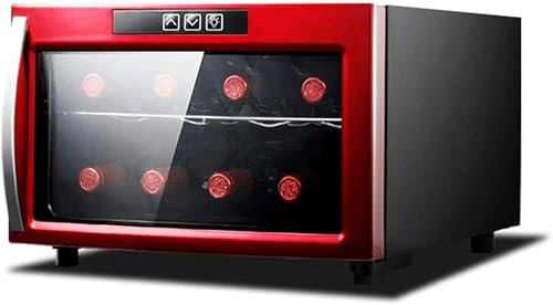 QPZMALSKY Wine Refrigerator, White And Red Wine Refrigerator, Countertop Wine Refrigerator, Mini Independent Compact Wine Refrigerator Capacity Of 8 Bottles, Touch Panel