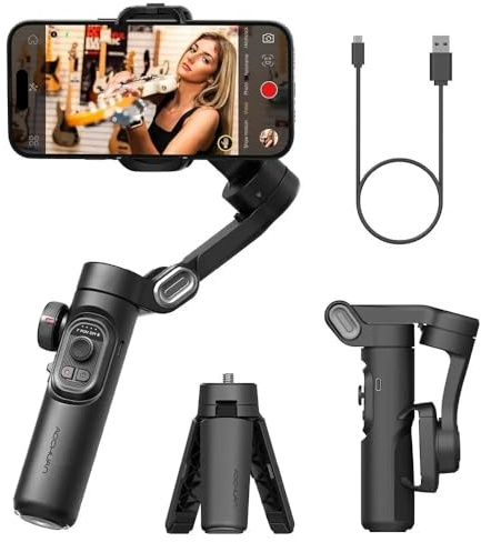 Stabilisateur de cardan portatif à 3 Axes SmartXE for Smartphone adapté for iPhone Android AI Suivi du Visage TikTok Vlog