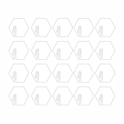 WAZUBC 20 Pcs Blank Acrylic Drink Label, Party Drink Tag Blank Drinking Labels DIY for Glasses Wine Glass Circle Charm for Wedding Bar Decorations Party (Hexagon)