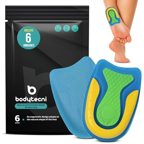 Bodytecni MEGAPACK Lot de 3 paires de talons en silicone pour fascistis plantaires et escarpins calcanéens pour homme et femme Taille 35-39