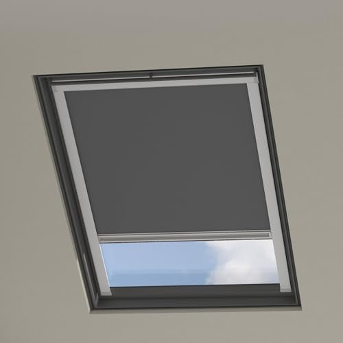 Cocoon Dachfenster Verdunkelung M08 - Kompatibel mit VELUX Dachfenstern - Dachfenster Rollo mit Hitzeschutz - Einfache Montage - Dunkelgrau