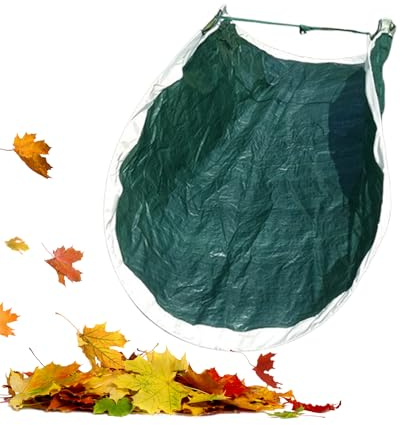 Monozoz Leaf Bags - Sacchetti pieghevoli per rifiuti da cortile, resistenti, per patio, prato, detriti, giardino e foglie