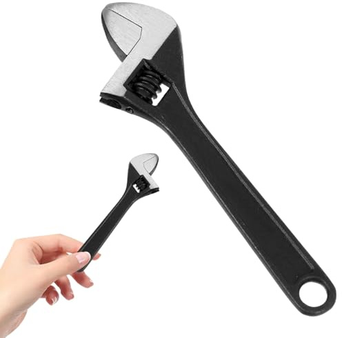 RUGBOL Llave ajustable, herramienta mini 4 en 1 ligera y duradera para reparaciones de coches y bicicletas, llave portátil