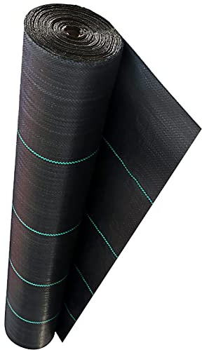 UZAMIRLEX Membrane Anti-Mauvaises Herbes, Tissu Anti-Mauvaises Herbes Robuste, Tapis de Jardinage for Le contrôle des Mauvaises Herbes en extérieur(1.2x152m/4x500ft)