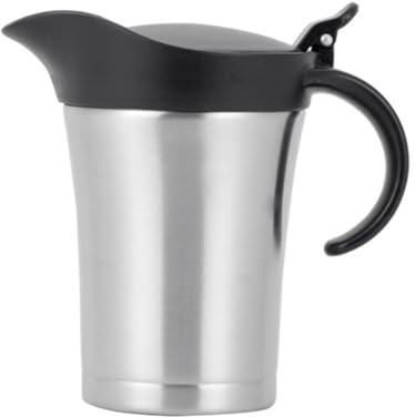 YEHEI Double Insulated Gravy Boat, Stainless Steel Gravy Sauce Jug with Lid, Ideal Gravy Warmer Pitcher 750ML