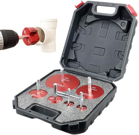 Escariador para Tubos de PVC | Accesorios De Taladro Para Eliminar Rebabas - Kit de 6 Escariadores para Tuberías y Taladros de 12.7 mm,Para Conducción De Eje Hexagonal, Riego Industrial Y Reparación