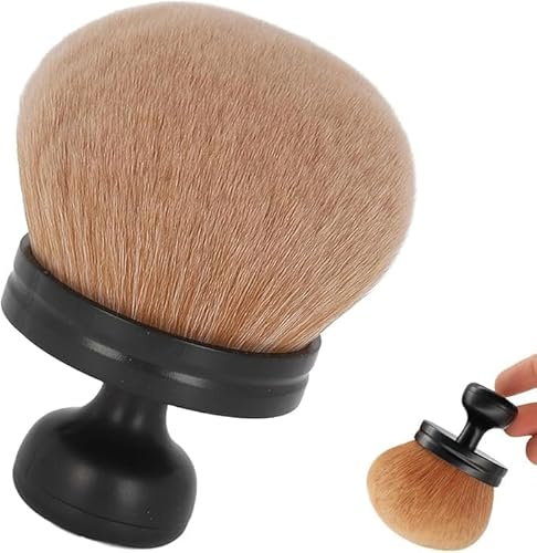 Kabuki makeupborste med bred huvud för puder rouge foundation bronzers självbrun solning kroppsapplikator