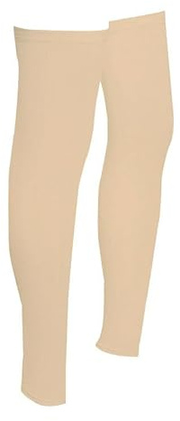 YKAFADE 3 Paar Kompressions-Beinmanschette, UV Sonnenschutz Kompressions Beinstulpen Unisex Beinlinge Basketball Radsport Sport Radfahren rutschfest 63cm Lange für Herren und Damen -Beige