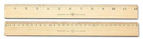 Westcott Holz Lineal, metrisches und 1/40,6 cm mit Metall Rand, 30 cm (acm10375)