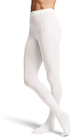 Bloch Mädchen Contoursoft Strumpfhose mit Fuß Konturweiche, weiß, L