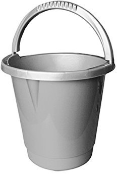 10Lt Durable Plastic Storage Cleaning Bucket with Handle (Platinum)