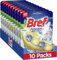 Bref Power Activ Limón Cesta WC (pack de 10 unidades), limpia baño para un WC siempre limpio y fresco, limpiador de baños con fórmula antical que elimina la suciedad