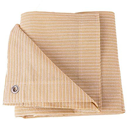 DUCCM 90% Sonnensegel Schattier Sonnenschutznetz, Sunblock Schattiergewebe Schattiernetz Gewächshäuse Plane mit ÖSen für Gartenarbeit Terrasse (Color : Beige, Size : 4x8m/13.1x26.2ft)
