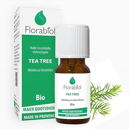 FLORABIOL | Huile Essentielle de Tea Tree Bio | Renforcement Immunitaire, Soulage les Maux Saisonniers et les Problèmes Cutanés | Chémotypée | Fabrication Française | 100% Pure et Naturelle | 10ml