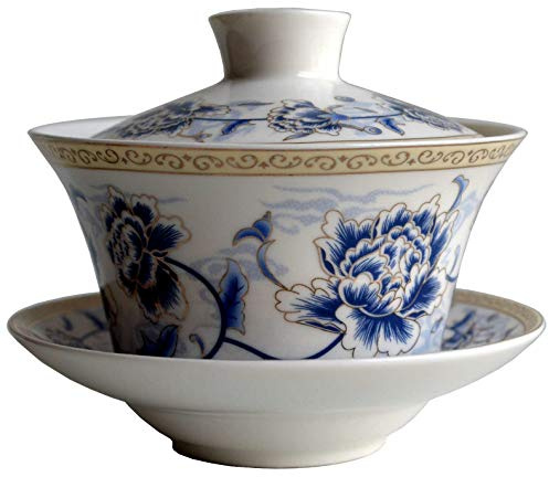 Liang baobao Gaiwan tesats med lock och fat porslin tekoppar 200 ml