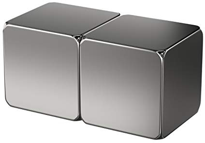 2 Stück Neodym Power Magnet Silber - Magnetwürfel extra stark eckig 15x15x15mm - Starke Magneten Supermagnet - Haftkraft ca. 12 kg - Magnete für Whiteboard, Pinnwand, Magnettafel, Werkstatt