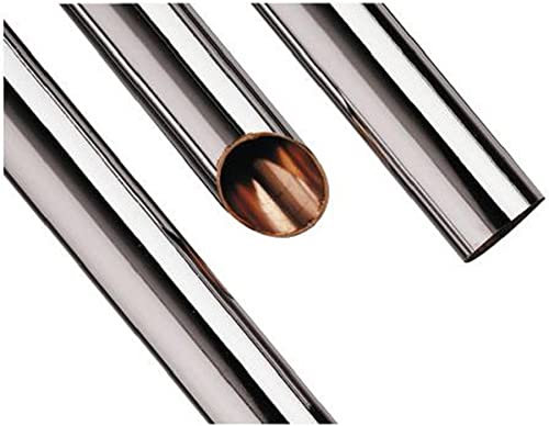 Chrome Plated Copper Tube 200mm 15mm Solid pipe Radiator Tails ETC Pack 2